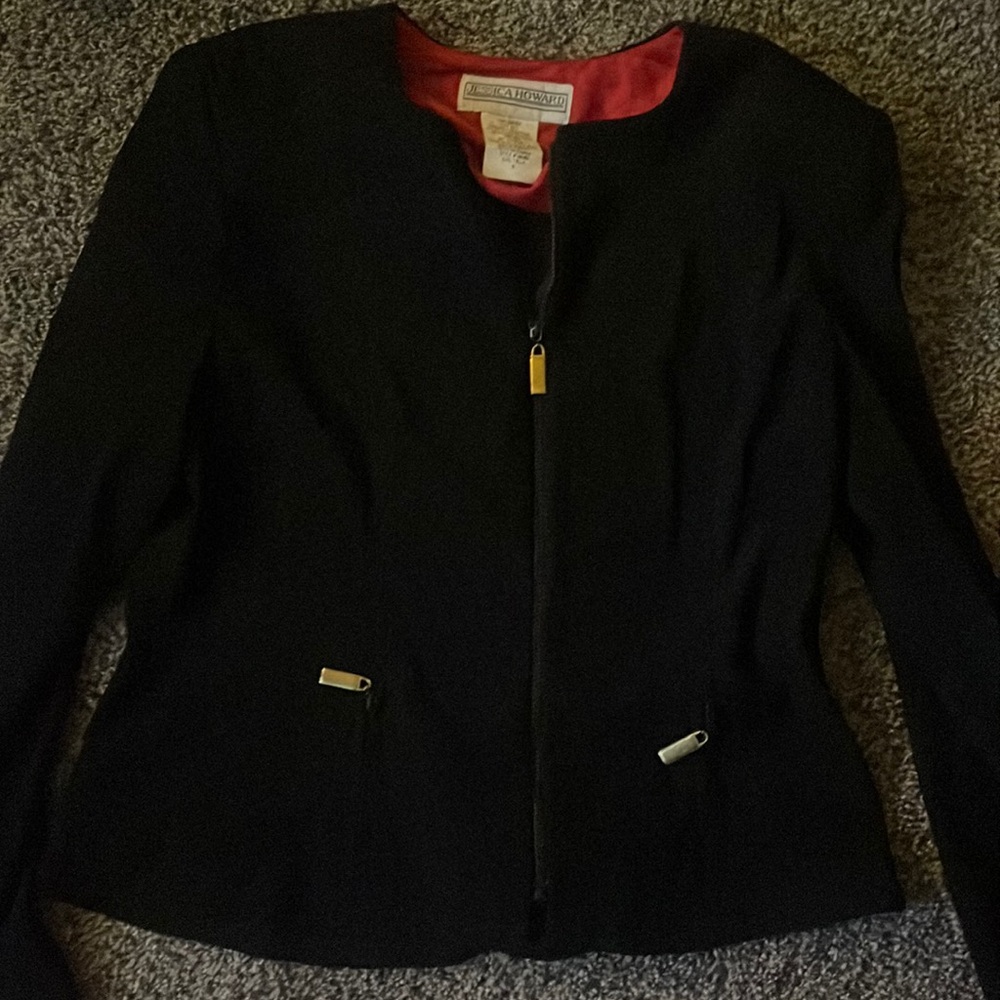 Vintage Jessica Howard Long Sleeve Jacket with Zip Up and Pockets